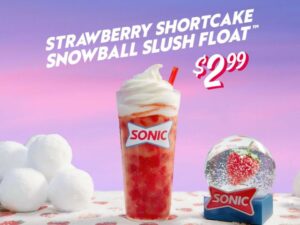 Strawberry Shortcake Snowball Slush Floats